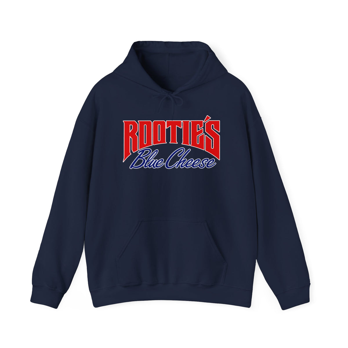 Rootie’s Blue Cheese Hoodie — Retro Script Logo Pullover