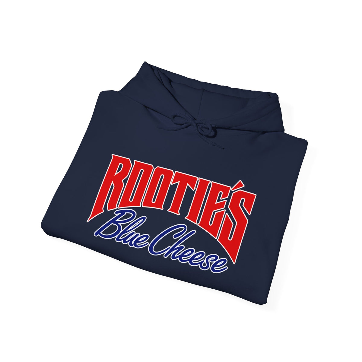 Rootie’s Blue Cheese Hoodie — Retro Script Logo Pullover
