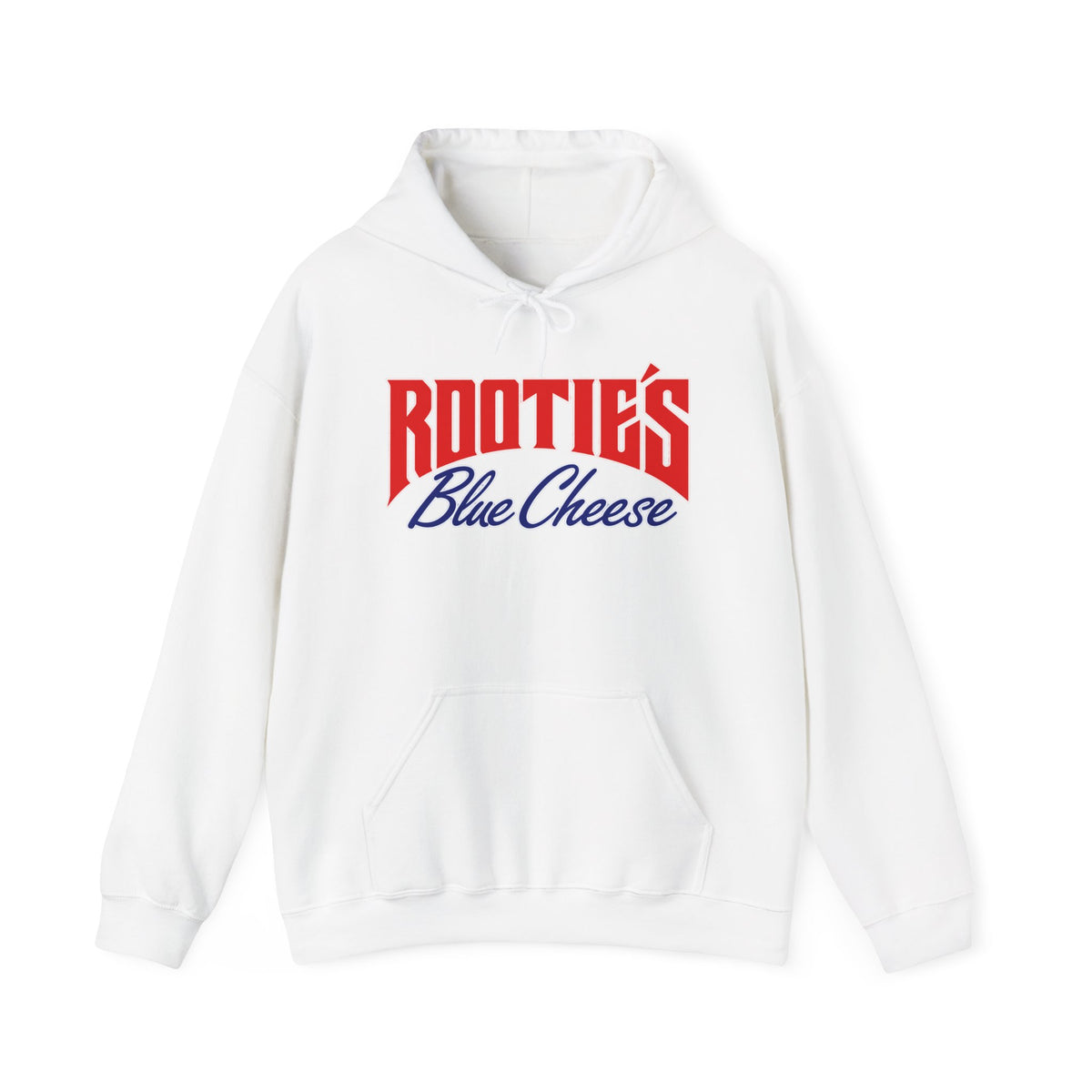 Rootie’s Blue Cheese Hoodie — Retro Script Logo Pullover