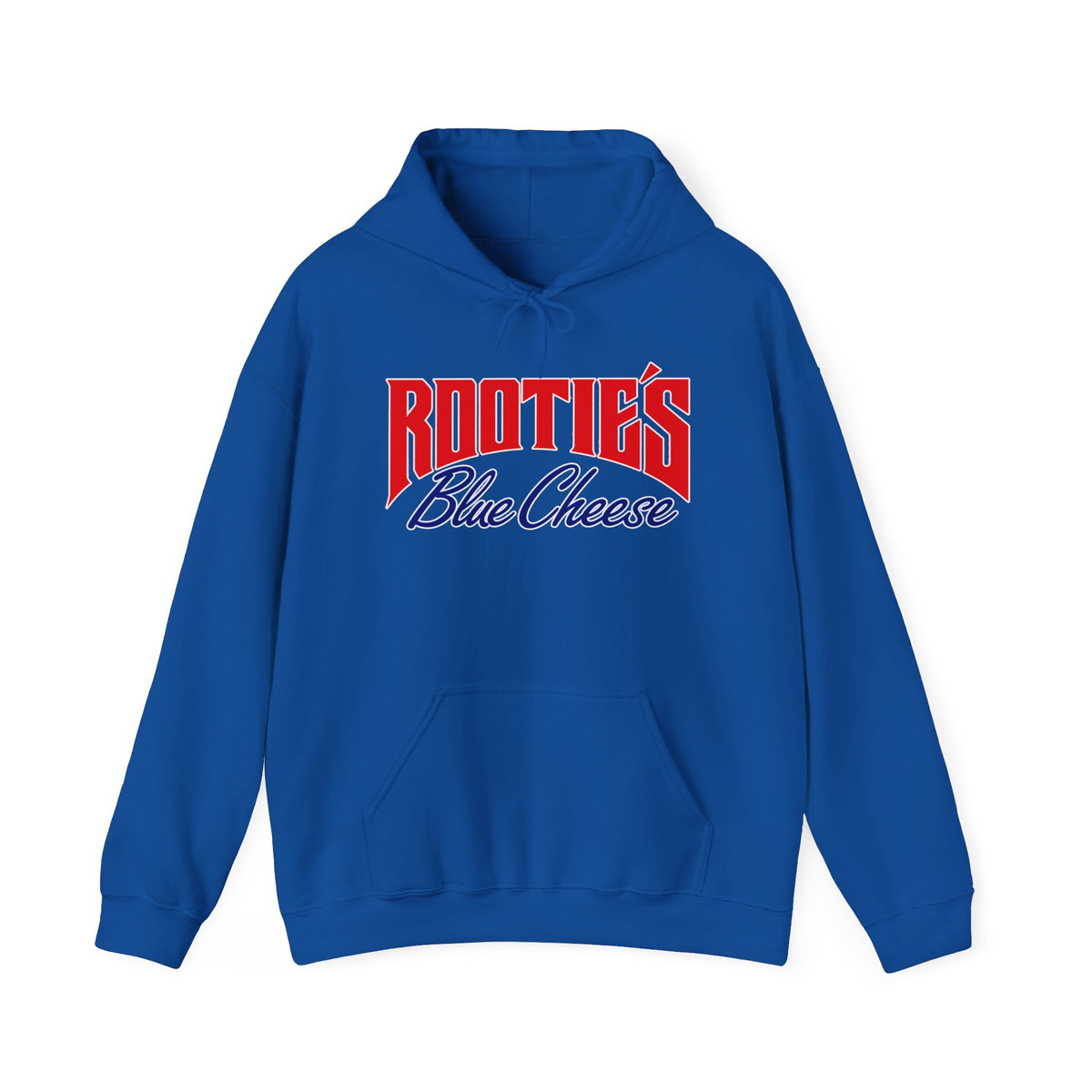 Rootie’s Blue Cheese Hoodie — Retro Script Logo Pullover
