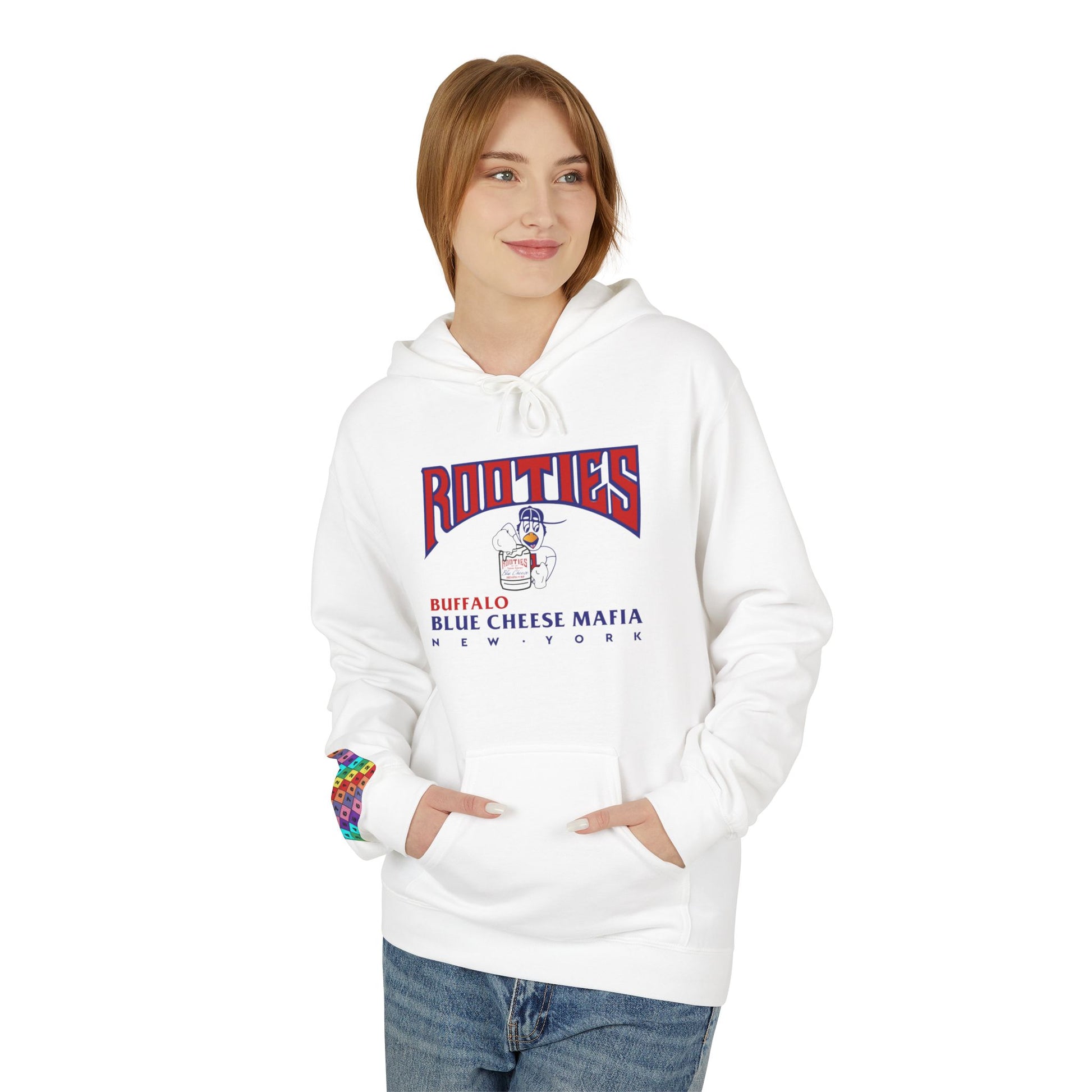 Buffalo Blue Cheese Mafia Hoodie - Unisex Midweight Fleece, Perfect for Game Day, Tailgating, Sports Fans, Unique Gift